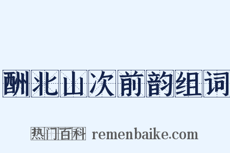 酬北山次前韵组词是什么意思的图片